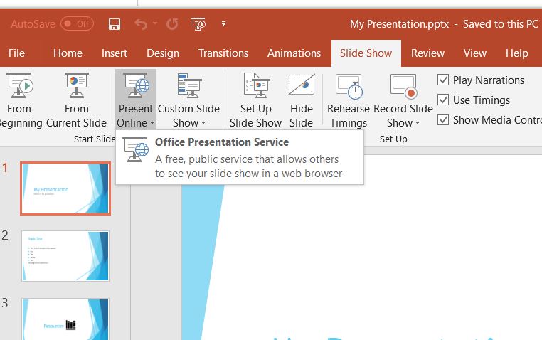 present powerpoint online